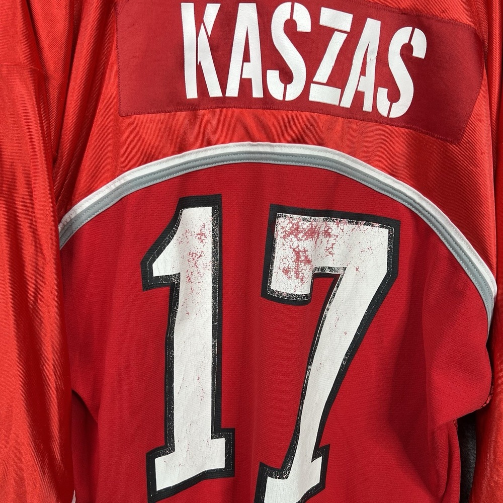 Vintage Athletic Knit AK Atlanta TailGators Large Red Hockey Jersey Distressed - Picture 12 of 14